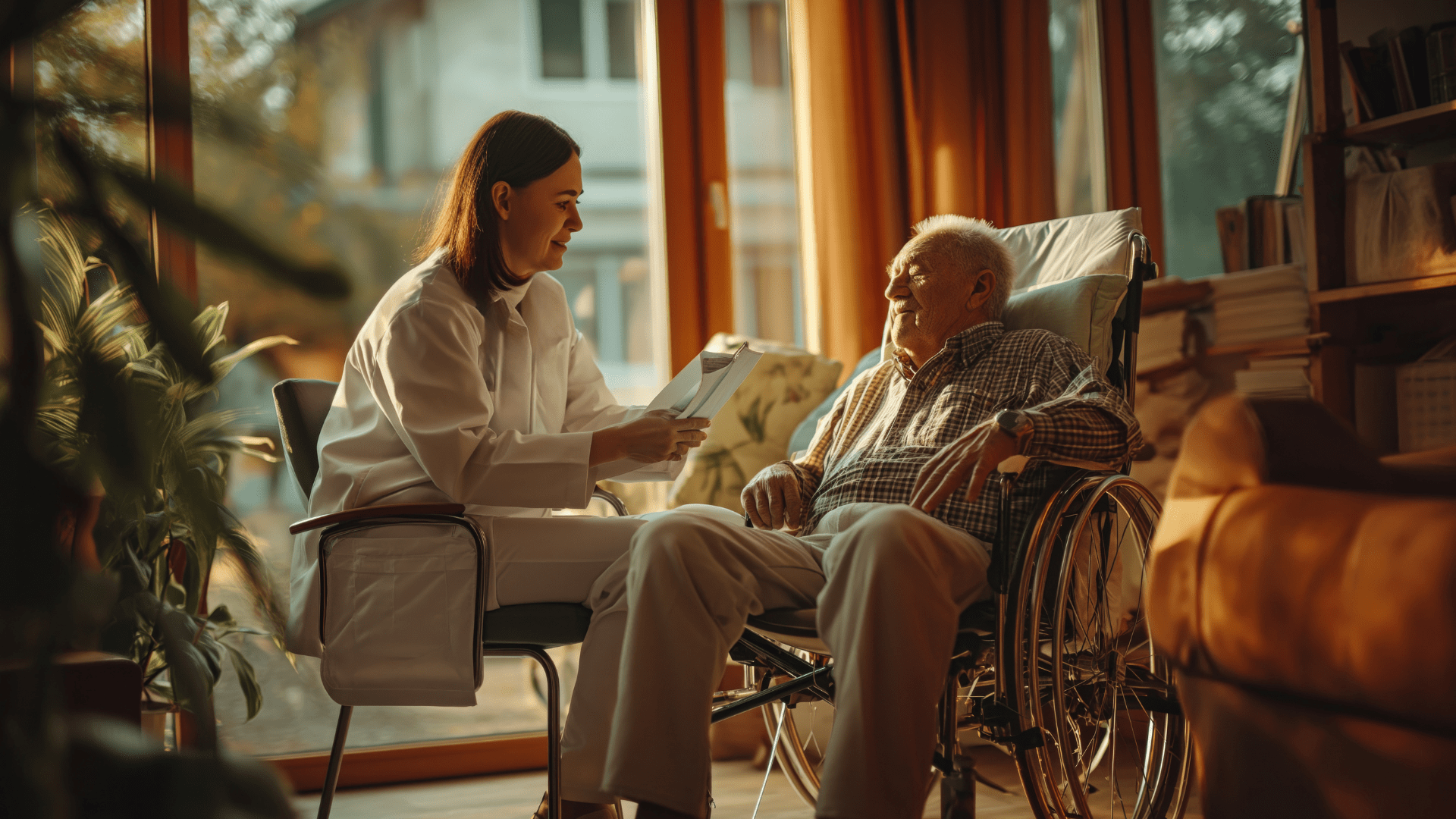 Healthcare recruitment team discussing staffing strategies for nursing home facilities.